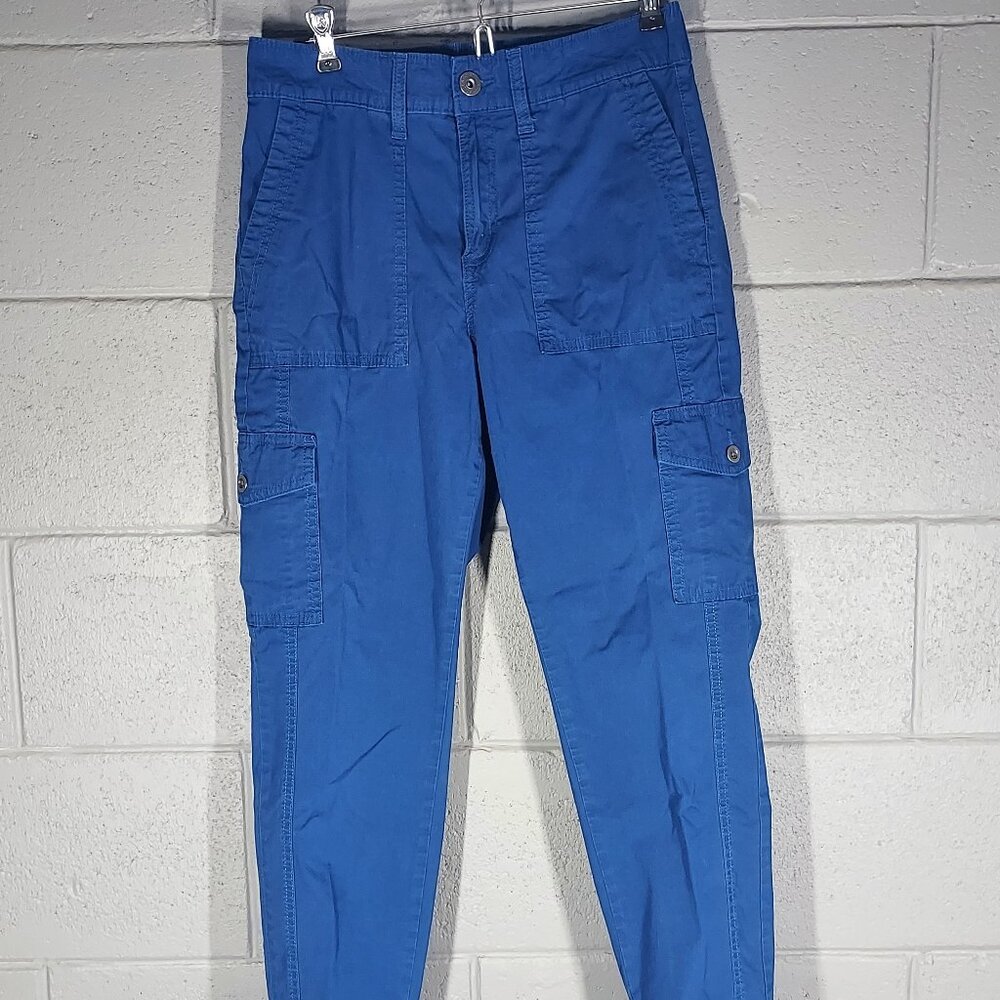 Style & Co. Blue Cargo Capris Elastic Waist Pants - Size 4